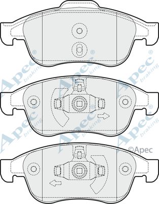 APEC BRAKING Bremžu uzliku kompl., Disku bremzes PAD1669